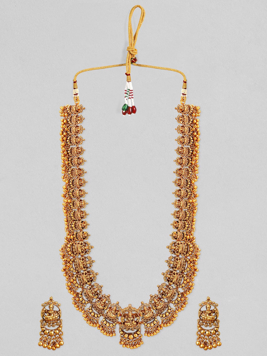 Gold Plated Temple Necklace Set