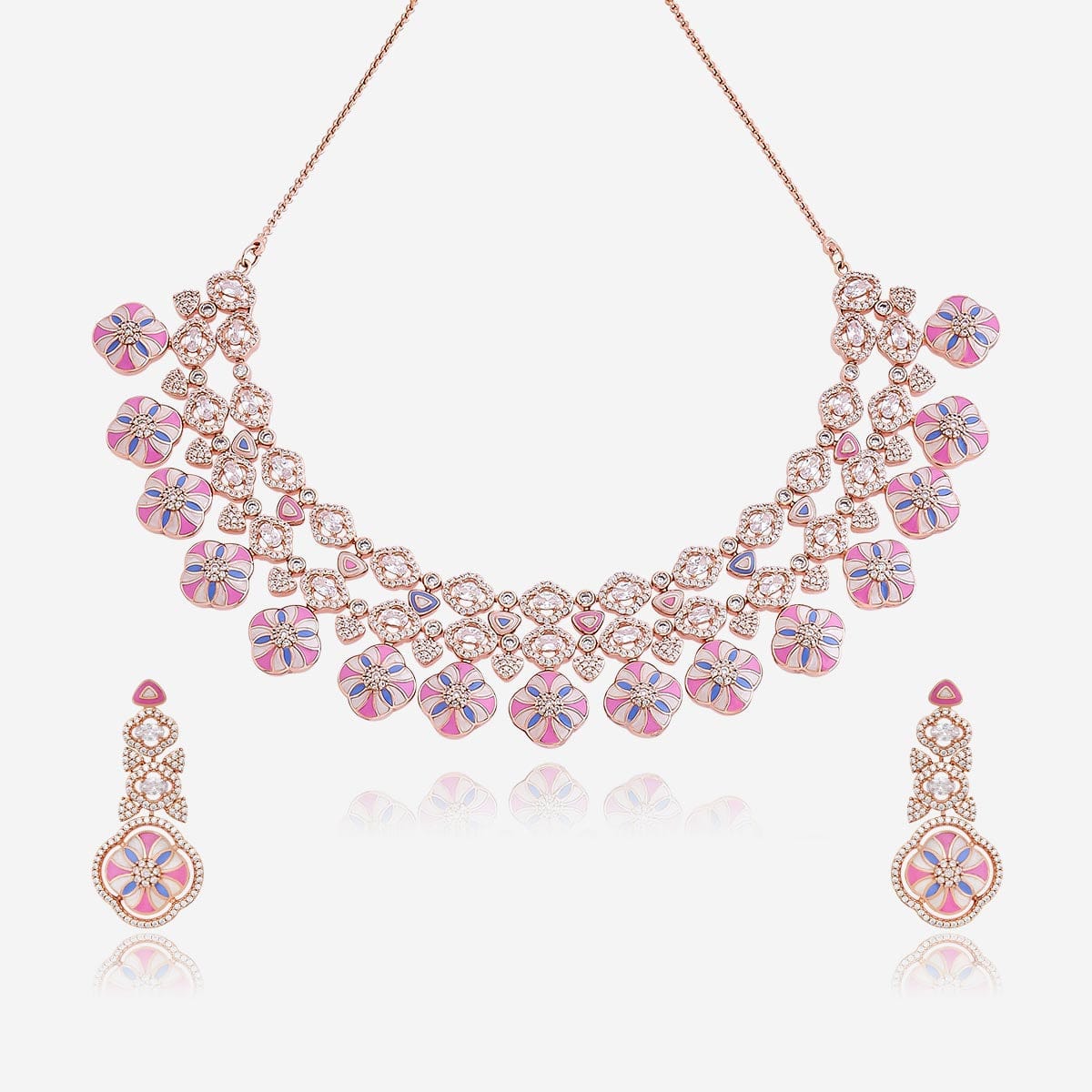 Meenakari Zircon Necklace